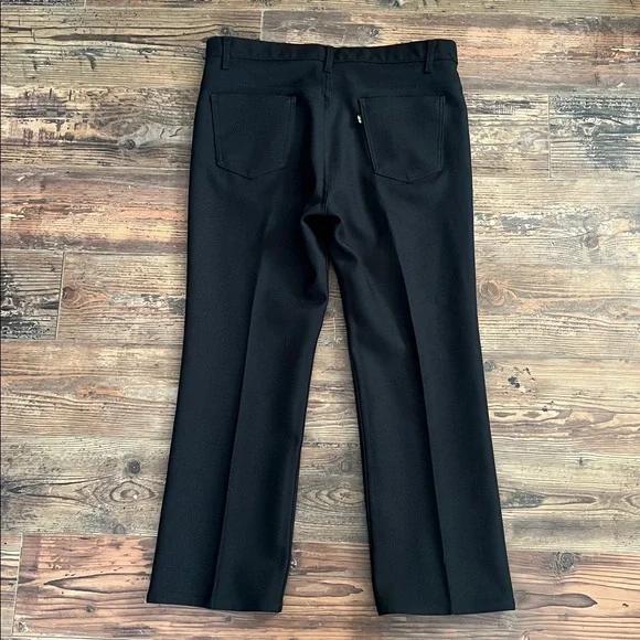Vintage Levi's Sta-Prest Dacron Polyester Black Pants Men’s Size 38 x 29 - Picture 5 of 7